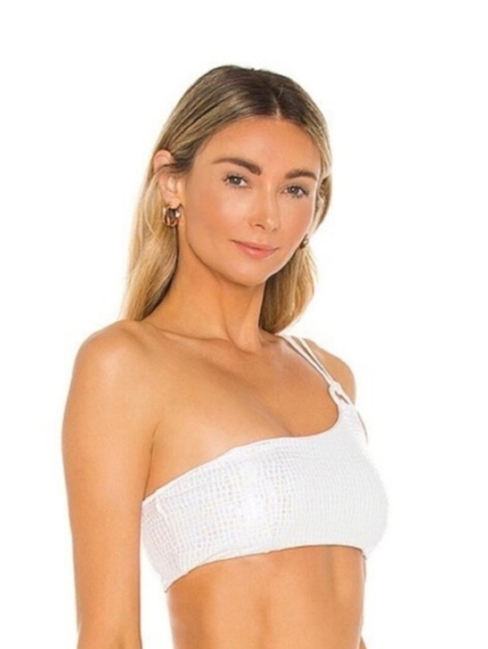 L*Space Indiana Bikini Top in Opalescent Gator Gloss Size S NWT